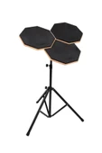 Bateri Davul Drum Pratik Çalışma Pedi ve Standlı Full Setup - 5