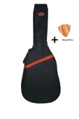 Akustik Gitar Kılıfı Profesyonel Su Gecirmez 10 Mm Pedli Soft Case - Ahşap Pena Hediye - 1