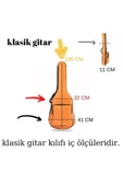 Su Geçirmez 20 Mm Polietilen Destekli Soft Case Klasik Gitar Kılıfı Çantası Ahşap Pena Hediye thumbnail 5