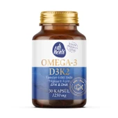 Balık Yağı Içeren Omega-3 D3 & K2 Vitamin 30 Tablet Takviye Edici Gıda thumbnail 1