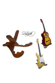 Gitaristlerin Tercihi - Klasik - Akustik - Elektro Elektrik Uyumlu Ahşap Gitar Standı - 1