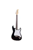 Elektro Gitar M.work Siyah Beyazı + Yedek Tel + Kılıf + Pena - 1