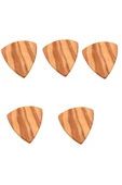 5 Adet Profesyonel Ahşap Gitar Ukulele Penası Wooden Guitar Picks Kiraz Ağacı thumbnail 1