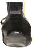 Yüksel Korumalı Profesyonel 1. Sınıf  Deri Gigbag Elektro Gitar Kılıfı ( Ahşap Pena Hediye) Siyah - 3