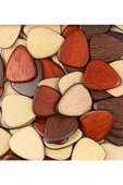 Profesyonel Ahşap Gitar Ukulele Penası Wooden Guitar Picks Ceviz Ağacı thumbnail 2