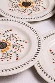 Snippy Garden - 6 Parça Porselen Kahvaltı Takımı Pasta Seti Tabağı Tatlı Tabağı Kahvaltılık Tabak 19cm - 6