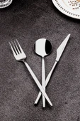 Snippy Fettucini - 6 Kişilik 36 Parça Paslanmaz Çelik Çatal Kaşık Bıçak Takımı 18/10 304 Paslanmaz Çelik - 7