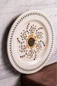 Snippy Garden - 6 Parça Porselen Kahvaltı Takımı Pasta Seti Tabağı Tatlı Tabağı Kahvaltılık Tabak 19cm - 5