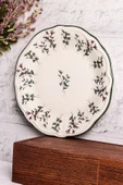 Snippy Khaki - 6 Parça Porselen Kahvaltı Takımı Pasta Seti Tabağı Tatlı Tabağı Kahvaltılık Tabak 21cm - 7