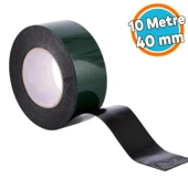 Çift Taraflı Köpük Sünger Bant Eva Yapıştırma Montaj Bandı Siyah 40 mm x 10 Metre Etil Vinil Asetat - 1