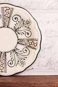 Snippy Lavanya - 6 Parça Porselen Kahvaltı Takımı Pasta Seti Tabağı Tatlı Tabağı Kahvaltılık Tabak 21cm - 6