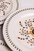 Snippy Garden - 6 Parça Porselen Kahvaltı Takımı Pasta Seti Tabağı Tatlı Tabağı Kahvaltılık Tabak 19cm - 3