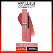 L'Oréal Paris Infaillible Laque Resistance Likit Parlak Ruj - 600 Le Nu Rose - 1