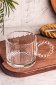 Snippy Cuppy - Cam Bardak Boncuk Kulplu Kupa Çay Kahve Meşrubat Bardağı 300 ml - 7