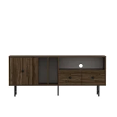 T002 Kapaklı, Çekmeceli Tv Sehpası Sandık Ceviz - 7