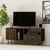 T002 Kapaklı, Çekmeceli Tv Sehpası Sandık Ceviz - 4