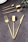 Snippy Fettucini Gold - 6 Kişilik 36 Parça Paslanmaz Çelik Çatal Kaşık Bıçak Takımı 18/10 304 Paslanmaz - 2