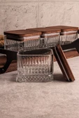 Snippy Grade Bella Kare 5 Parça Tepsili Ahşap Vakumlu Kapaklı Tepsili Cam Kahvaltılık Çerezlik 230 ml - 4