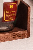 Snippy Fatty - Standlı 3'lü Vakumlu Ahşap Kapaklı Etiketli Cam Baharatlık Takımı Saklama Kabı 580 ml - 6