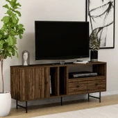 T002 Kapaklı, Çekmeceli Tv Sehpası Sandık Ceviz - 1