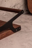 Snippy Grade - Ahşap Tepsi Metal Detaylı Tepsi 10 Yuvarlak Elysia Timeless Uyumlu Çay Kahve Sunum Tepsisi - 6