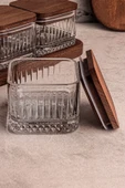 Snippy Bella Milla 3'lü Kare Ahşap Vakumlu Kare Kapak Elysia Timeless Uyumlu - 2