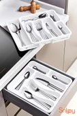 Snippy Spony - Tek Taraflı Uzayabilen Ayarlanabilir Pratik Çekmece Içi Kaşıklık Düzenleyici , Kepçelik thumbnail 1