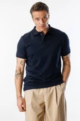 Erkek Çekmeyen Pamuklu Kumaş Regular Fit Standart Kesim Polo Yaka Tişört POLOYAKA-T-SHIRT1 - 3