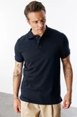 Erkek Çekmeyen Pamuklu Kumaş Regular Fit Standart Kesim Polo Yaka Tişört POLOYAKA-T-SHIRT1 - 1