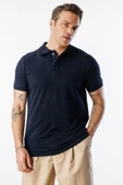 Erkek Çekmeyen Pamuklu Kumaş Regular Fit Standart Kesim Polo Yaka Tişört POLOYAKA-T-SHIRT1 - 2
