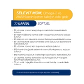 Selevit Mom 30 Kapsül Omega-3, Multivitamin ve Multimineral İçeren Takviye Edici Gıda thumbnail 2