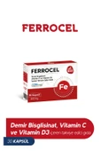 Ferrocel 30 Kapsül Demir, Vitamin C Ve D3 Içeren Takviye Edici Gıda 600 Mg - 1