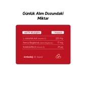 Ferrocel 30 Kapsül Demir, Vitamin C Ve D3 Içeren Takviye Edici Gıda 600 Mg thumbnail 5