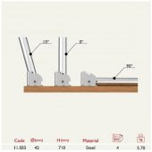 Tempo Masa Ayağı Katlanır Krom Metal 71 cm 4 Adet - 3