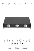 Voxify Yeni Model Çift Yönlü Duvar Aplik Led Aydınlatma Armatür Dekoratif Bahçe Armatür - 2