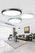 Voxify Büyük Boy Siyah 18w Tavan Led Aydınlatma Armatür Salon Avize Yüksek Aydınlatma Metal Kasa Beyaz Işık - 3