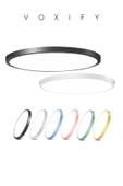 Voxify Büyük Boy Pembe 18w Tavan Led Aydınlatma Armatür Salon Avize Yüksek Aydınlatma Metal Kasa Beyaz Işık - 4