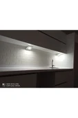 Voxify Mutfak Aydınlatma Mat Siyah Tezgah Altı Led Prizli Led Aydınlatma Armatür A++ Kalite - 4