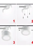 Viesteknoloji Büyük Boy Tavana Sıfır Led Plofonyer Avize Armatür Banyo Tuvalet Balkon Lambası Armatürü Beyaz Işık - 4