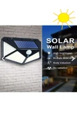 Voxify Modern 100 Ledli Solar Çift Taraflı Aplik Güneş Enerjili Duvar Aydınlatma Lambası Solar Aplik Beyaz - 1