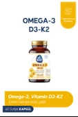 Balık Yağı Içeren Omega-3 D3 & K2 Vitamin 60 Kapsül Takviye Edici Gıda - 1