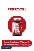 Ferrocel 90 Kapsül Demir, C Ve D3 Vitamini Içeren Takviye Edici Gıda 600mg - 1