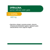 Spirulina Içeren 60 Kapsül 660 Mg Takviye Edici Gıda thumbnail 2