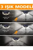 Voxify Modern 100 Ledli Solar Çift Taraflı Aplik Güneş Enerjili Duvar Aydınlatma Lambası Solar Aplik Beyaz - 2
