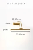 Voxify Pilli Gold Gün Işığı Kuğu Aplik Ayna Üstü Aydınlatma Duvar Tablo Aydınlatma Dekorasyon - 3