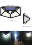 Voxify Modern 100 Ledli Solar Çift Taraflı Aplik Güneş Enerjili Duvar Aydınlatma Lambası Solar Aplik Beyaz - 5