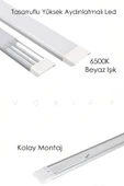 Voxify 40w Yüksek Işık Yatay Led Bant Armatür 120 Cm Ev Ofis Işyeri Garaj Balkon Koridor Mutfak Aydınlatma - 2