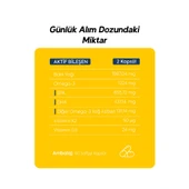 Balık Yağı Içeren Omega-3 D3 & K2 Vitamin 60 Kapsül Takviye Edici Gıda thumbnail 5