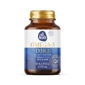 Balık Yağı Içeren Omega-3 D3 & K2 Vitamin 60 Kapsül Takviye Edici Gıda thumbnail 1