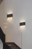 Voxify Yeni Model Çift Yönlü Duvar Aplik Led Aydınlatma Armatür Dekoratif Bahçe Armatür - 5